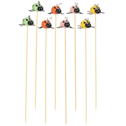 Article Coccinelles décoratives pour pots de fleurs et compositions florales printanières, 32 cm, lot de 16.