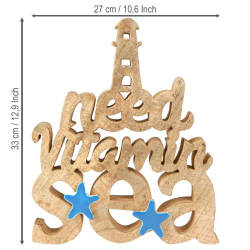 Article Décoration maritime en bois Déco de table Bois de manguier 27×33cm