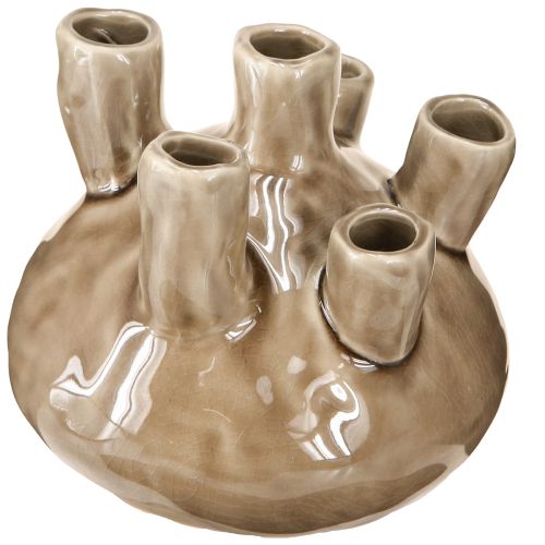 Floristik24 Vase Maritime Décoration Corail Design Marron Ø14.5cm H14cm