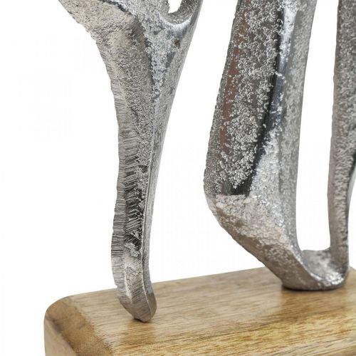 Décoration maritime, poisson déco métal, poisson déco argent H18cm