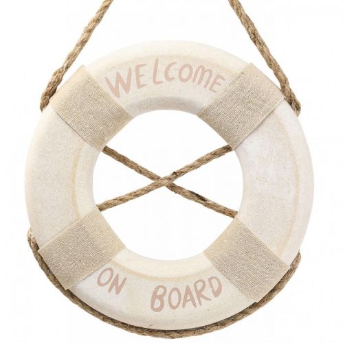 Floristik24 Déco Maritime Bouée Déco &quot;Bienvenue à Bord&quot; Ø22cm