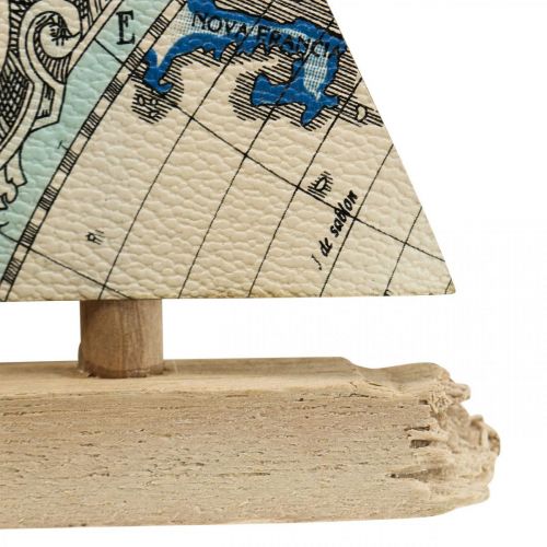 Floristik24 Décoration maritime voilier bateau en bois déco cintre petit H12cm 3pcs
