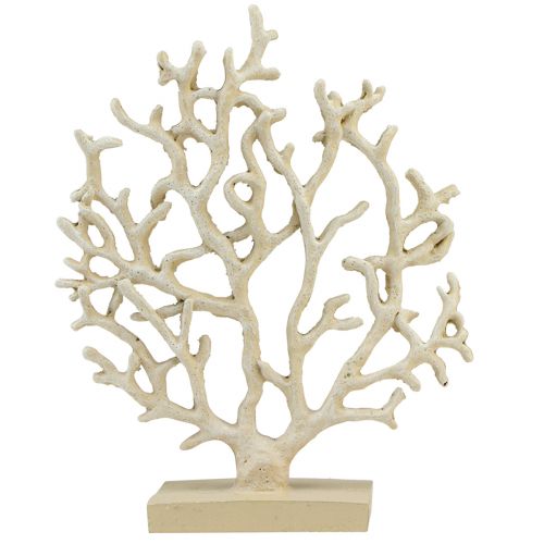 Floristik24 Décoration de table maritime beige corail décoratif corail polyrésine H20cm
