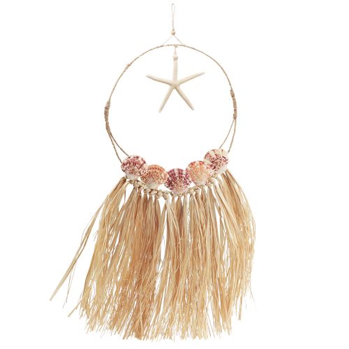 Floristik24 Décoration murale maritime avec véritable étoile de mer Ø26,5cm H65cm