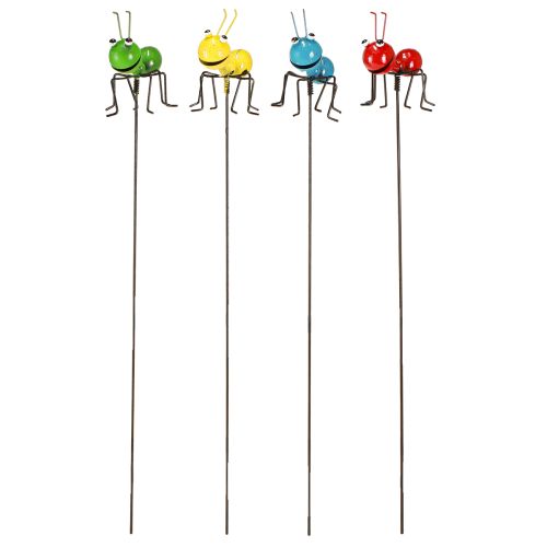 Article Décoration de jardin en métal Fourmi sur bâton Assortiment de 46 cm 4 pièces