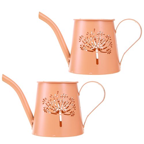 Article Arrosoir décoratif en métal avec pissenlit orange H12cm 2pcs