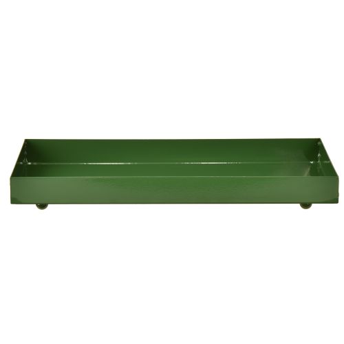Article Plateau décoratif en métal rectangulaire vert 30×15cm