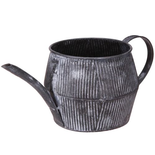 Floristik24 Pichet décoratif vintage en métal noir H12,5cm