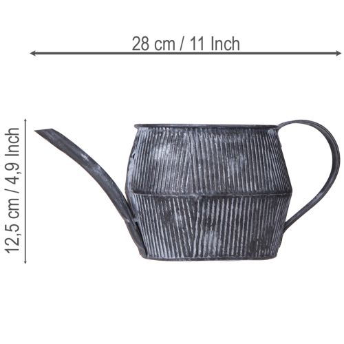 Article Pichet décoratif vintage en métal noir H12,5cm