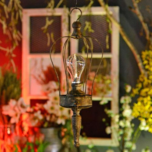 Article Lanterne LED, lampe décorative, aspect antique, Ø16cm H43cm