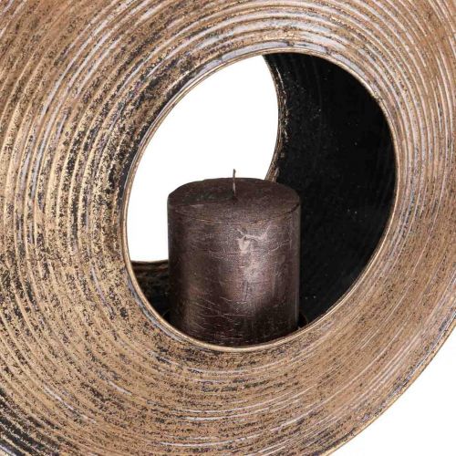 Floristik24 Bougeoir Métal Déco Vintage Déco Couleur Bronze Ø35.5cm
