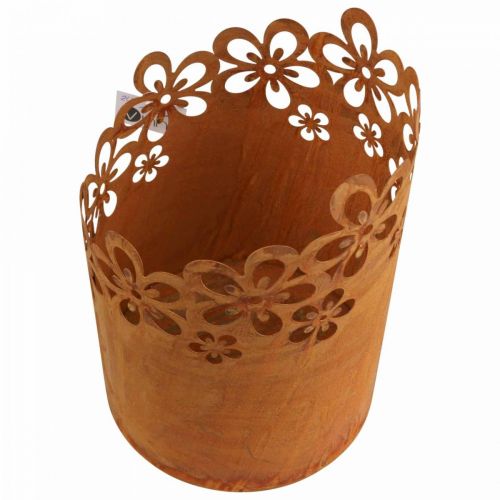 Floristik24 Lanterne décorative métal rouille pot métal Ø16cm H23cm