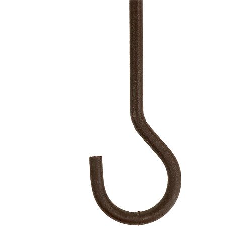 Article Crochet en métal 15cm marron 12 pcs