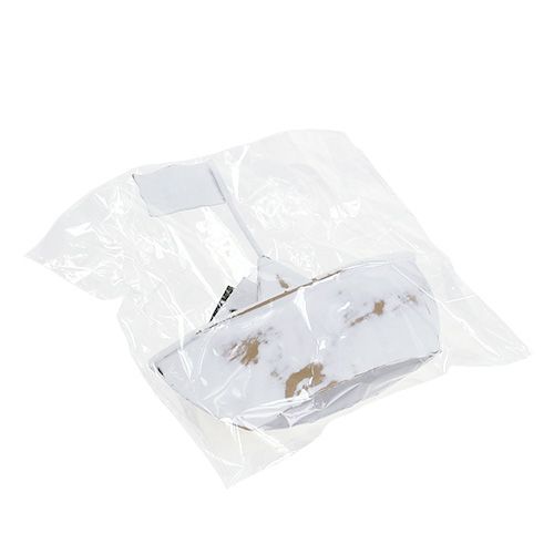 Floristik24 Bateau en métal blanc 11cm x 10cm 1p
