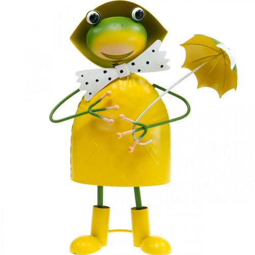 Floristik24 Grenouille figurine déco jardin pluie grenouille métal H35cm