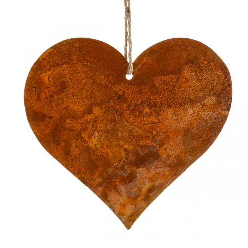 Coeurs en métal, pendentifs décoratifs, décoration rouille 19 × 20 cm 4pcs