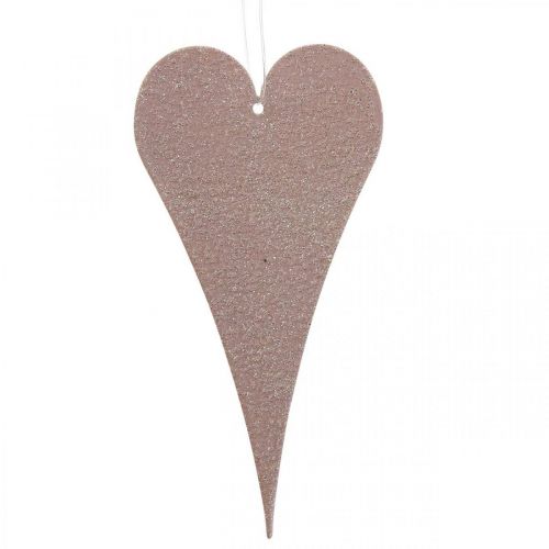 Article Décoration à suspendre Coeurs Orange/Violet 15cm 6 pièces