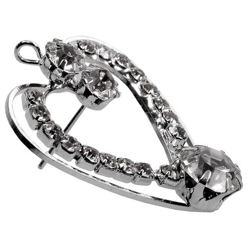 Floristik24 Cœurs métalliques en argent 3cm 6P