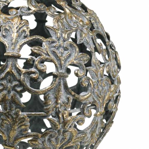 Floristik24 Boule à suspendre avec des ornements aspect antique métal doré Ø12cm