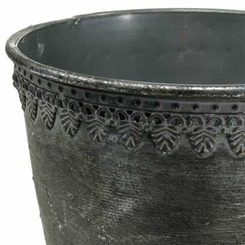 Floristik24 Coupe en métal argenté antique H26cm Ø17cm