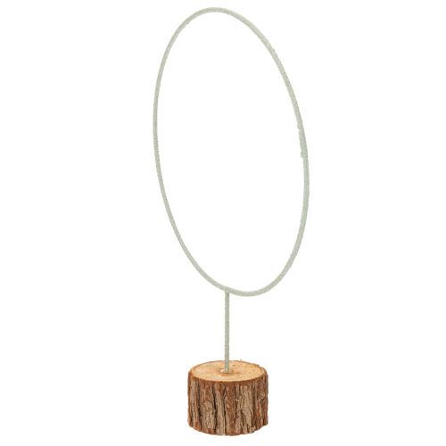Anneau décoratif rond sur base en bois et métal, pour fleurs séchées, 52 cm | Floristik24.be