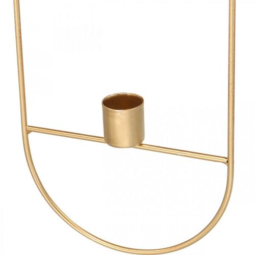 Floristik24 Bougeoir à suspendre métal ovale doré 13 × 30,5cm 3pcs