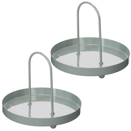 Article Plateau décoratif pour la cuisine et la table à manger, poignée haute, 18 cm