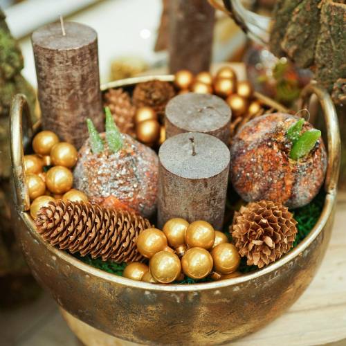 Floristik24 Bol en métal avec anses, aspect antique, doré Ø47 / 38 / 31cm, lot de 3