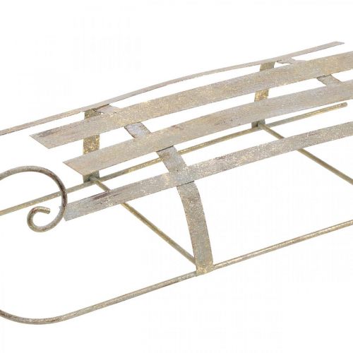 Floristik24 Luge pour Noël, décoration hivernale, luge décorative dorée, aspect antique L41cm H11cm