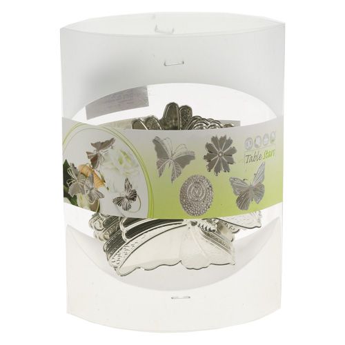 Floristik24 Papillons métalliques argent 6.5cm 25pcs