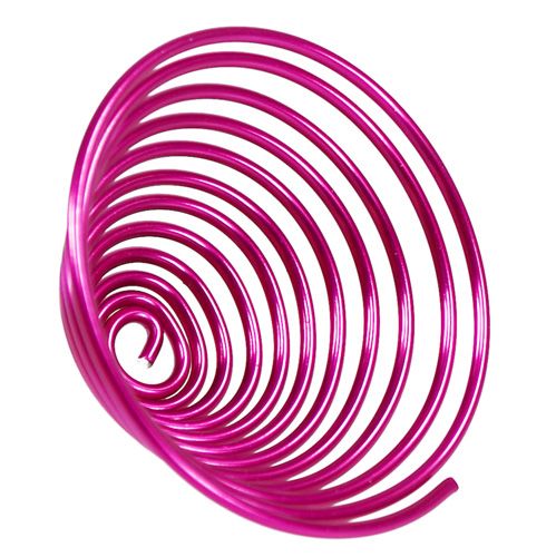 Floristik24 Fil d'escargot en métal escargot rose 2mm 120cm 2pcs