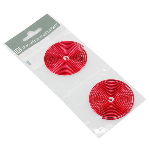 Floristik24 Vis à fil aluminium vis métal rouge 2mm 120cm 2pcs