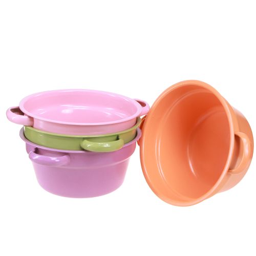 Article Bol décoratif en métal 4 couleurs printanières Ø17cm 4pcs