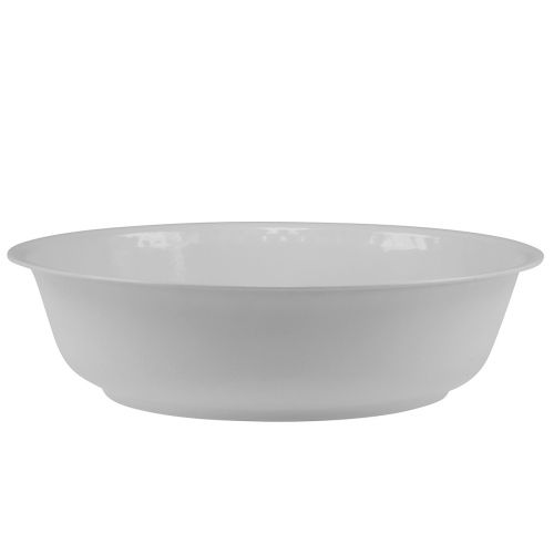 Article Bol en métal bol blanc aspect émail Ø25cm H7cm