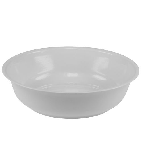 Floristik24 Bol en métal bol blanc aspect émail Ø25cm H7cm