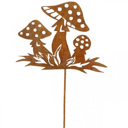 Bouchons d&#39;automne crapauds, décoration métal, bouchon fleur patine 39cm