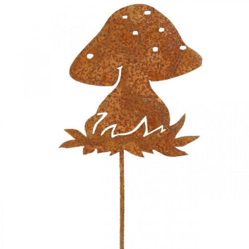 Floristik24 Bouchon métal amanite tue-mouche décoration automne décoration champignon patine 42cm