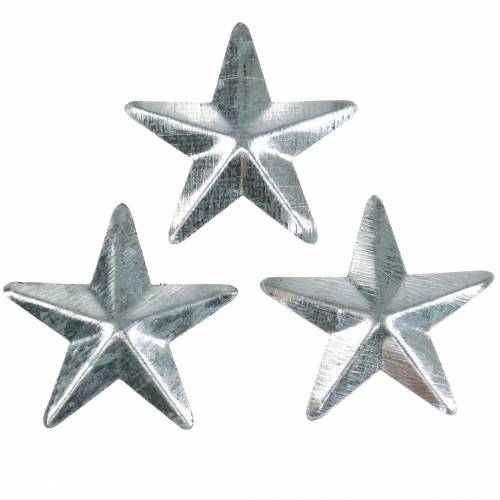 Floristik24 Étoile métal argent 4cm 48 pcs