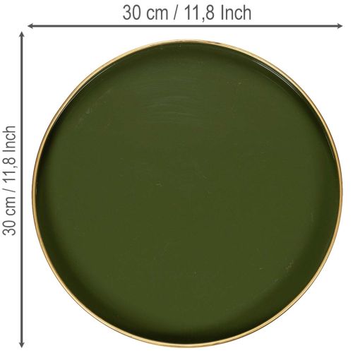 Plateau décoratif vert à