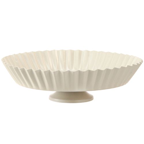 Assiette décorative rétro grise en métal avec base en métal Ø24cm 2pcs