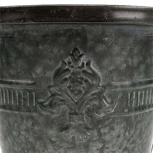 Floristik24 Pot en métal zinc avec motif Ø18,5cm H14,5cm