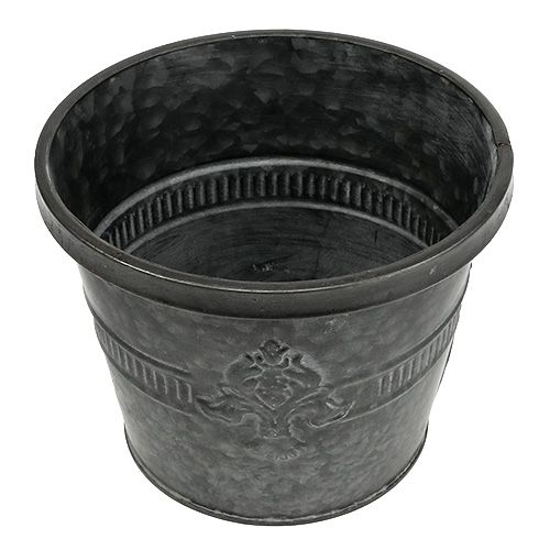 Floristik24 Pot en métal zinc avec motif Ø18,5cm H14,5cm