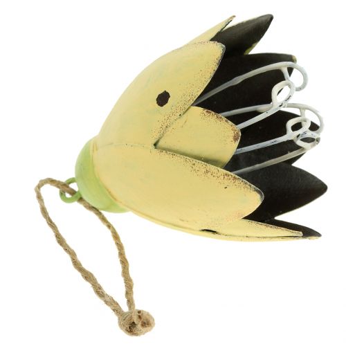 Floristik24 Fleur en métal Décoration à accrocher 13cm 3pcs