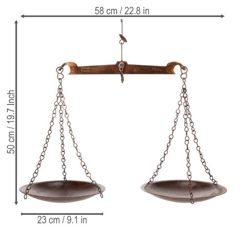 Article Balance décorative au design nostalgique pour la cuisine et le salon, style vintage, 58 cm