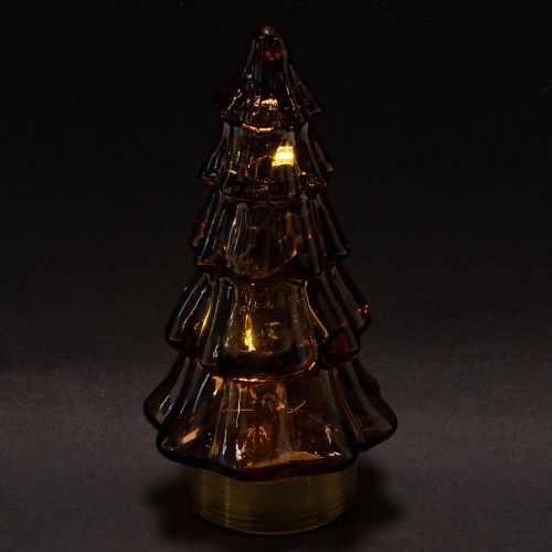 Décoration de sapin de Noël en verre avec LED pour intérieur, fonctionne sur piles, 13 cm, lot de 2 | Floristik24.be