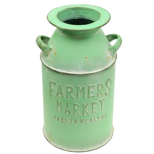 Floristik24 Pot à lait décoratif vert antique Ø18cm H32cm
