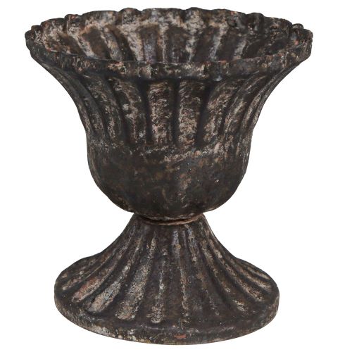Article Mini tasse décorative vintage métal noir rouille Ø8cm H8.5cm 2pcs