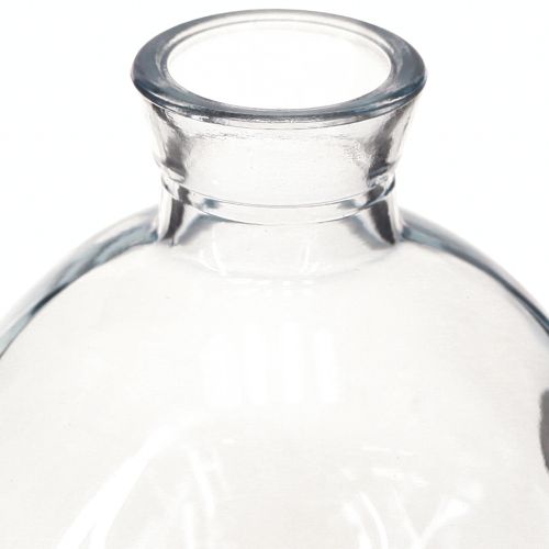 Article Mini vases en verre bombés teintés bleu Ø7,5cm H9cm 6pcs
