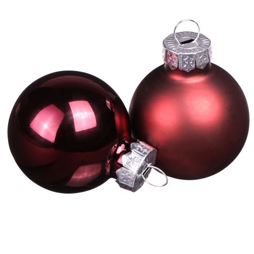 Article Mini boules de verre pour Noël en Baie Ø3cm 22 pcs