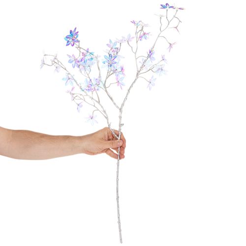Branche fleurie artificielle à fleurs irisées, 80 cm | Floristik24.be
